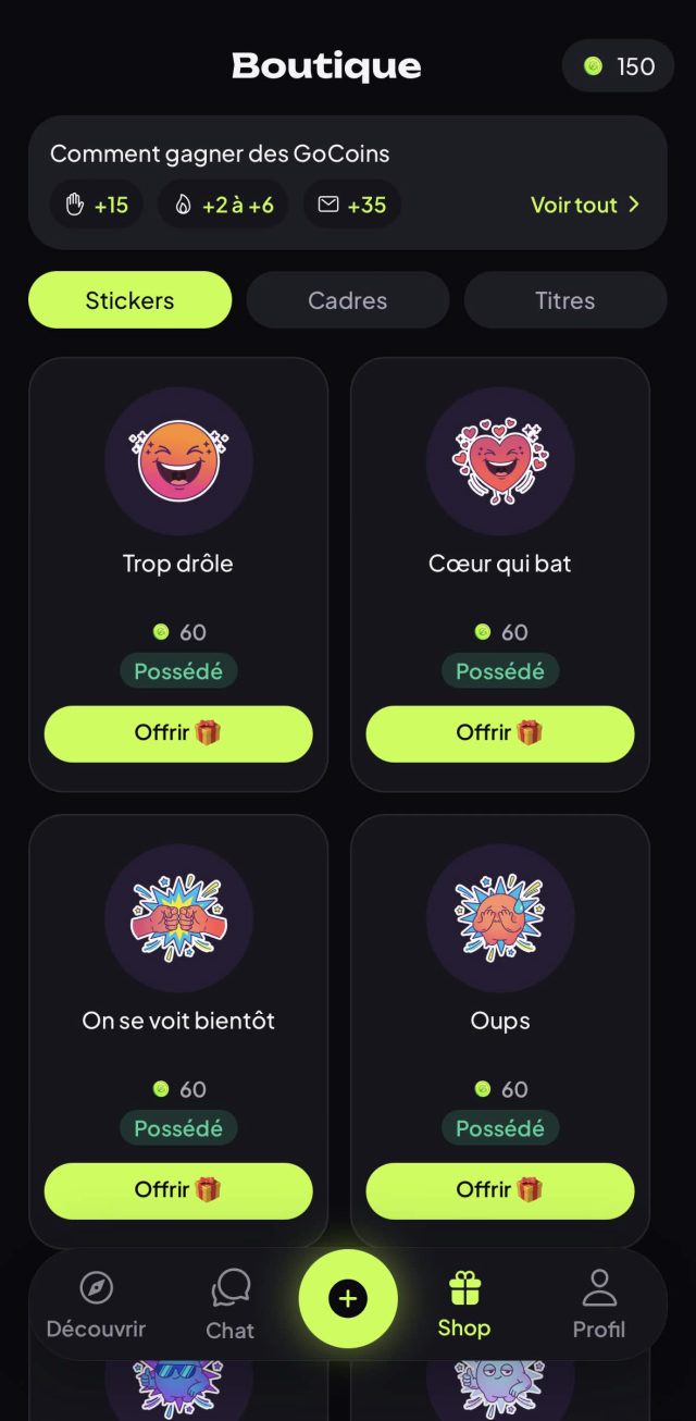 Aperçu de l'app GoSortir